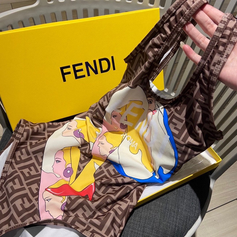 F**di colorblock swimsuit
