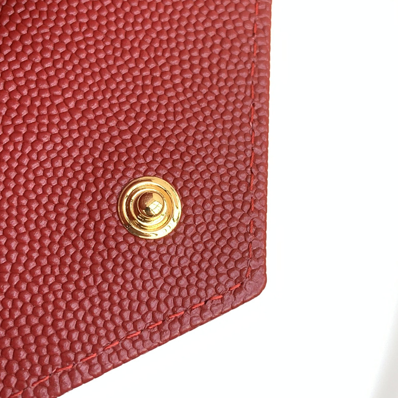 Saint Laurent Envelope Leather Wallet Burgundy