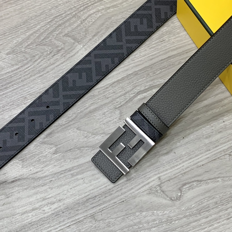 F**di squared ff belt grey leather belt