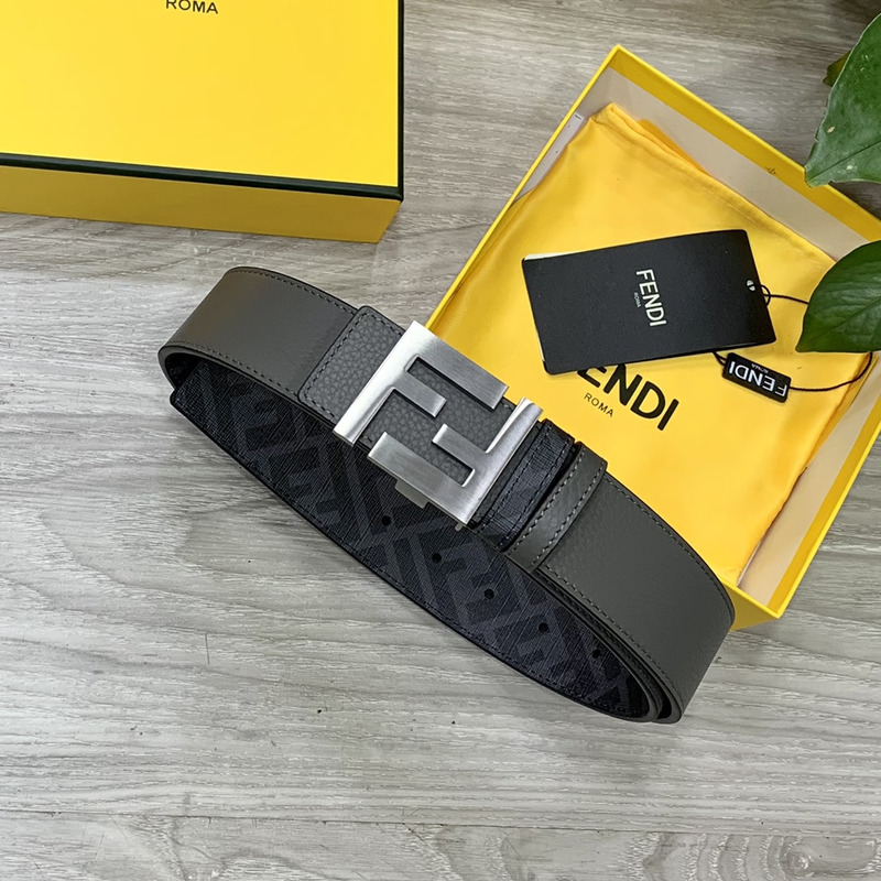 F**di squared ff belt grey leather belt