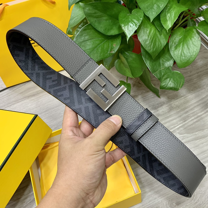 F**di squared ff belt grey leather belt