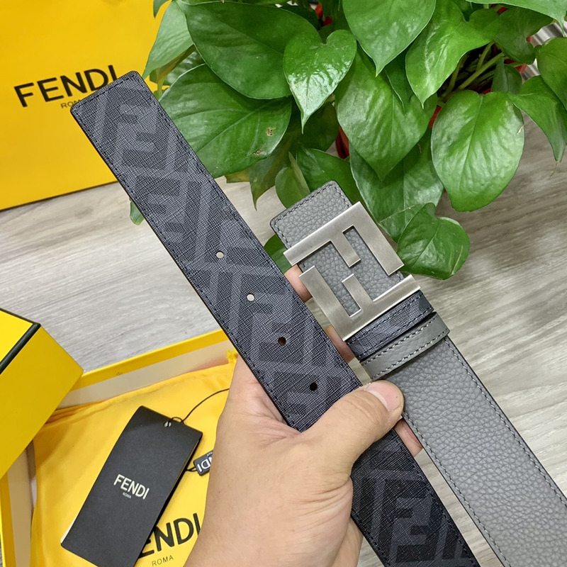 F**di squared ff belt grey leather belt