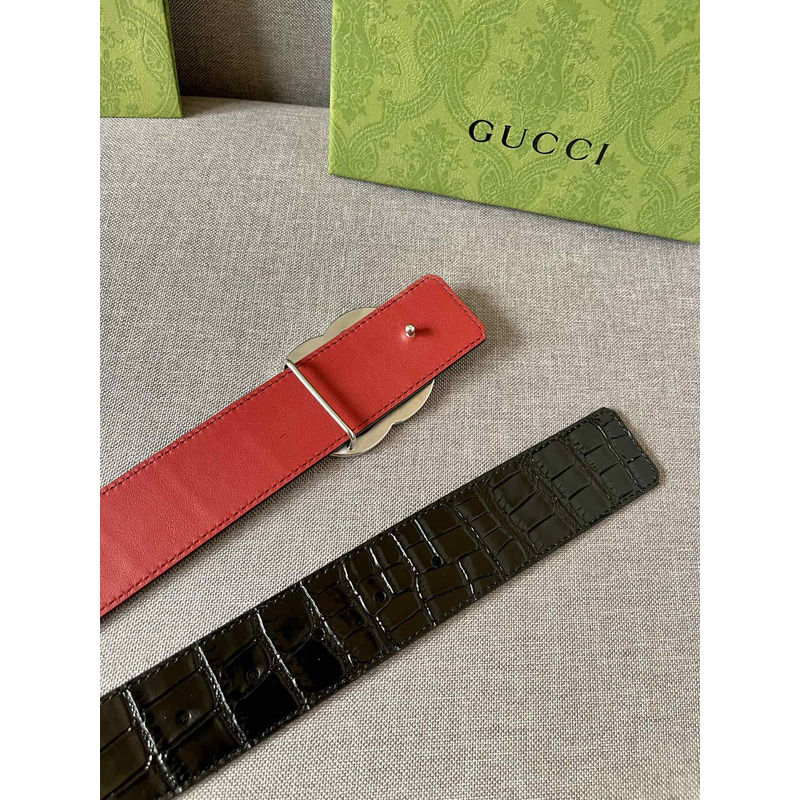 g*u*i double g silver Di*m*nd leather belt