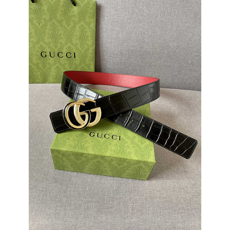 g*u*i double g gold Di*m*nd leather belt