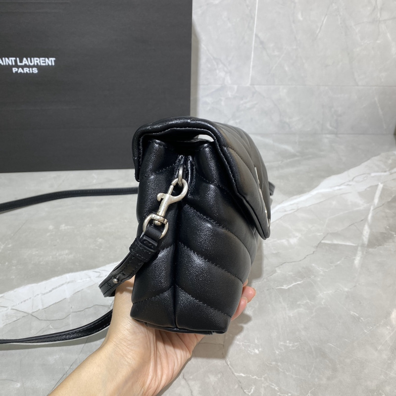 Saint Laurent Lulu Matelasse Y Shoulder Crossbody Bag Black
