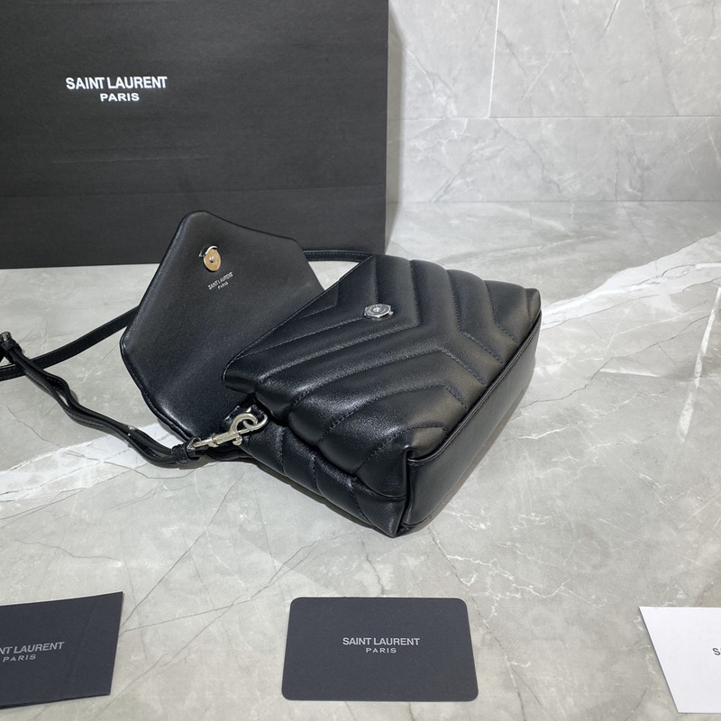Saint Laurent Lulu Matelasse Y Shoulder Crossbody Bag Black