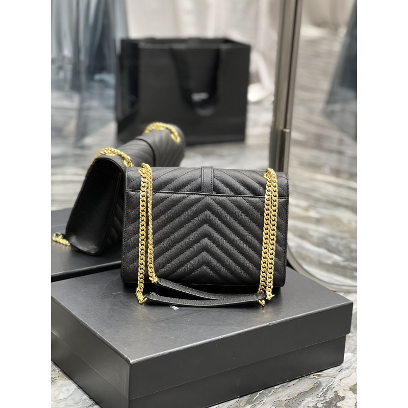 Saint Laurent Grain Leather Envelope Medium Bag