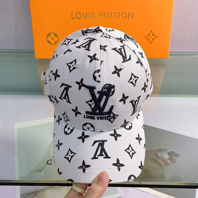 l**is V*t*n embroidered logo hat white