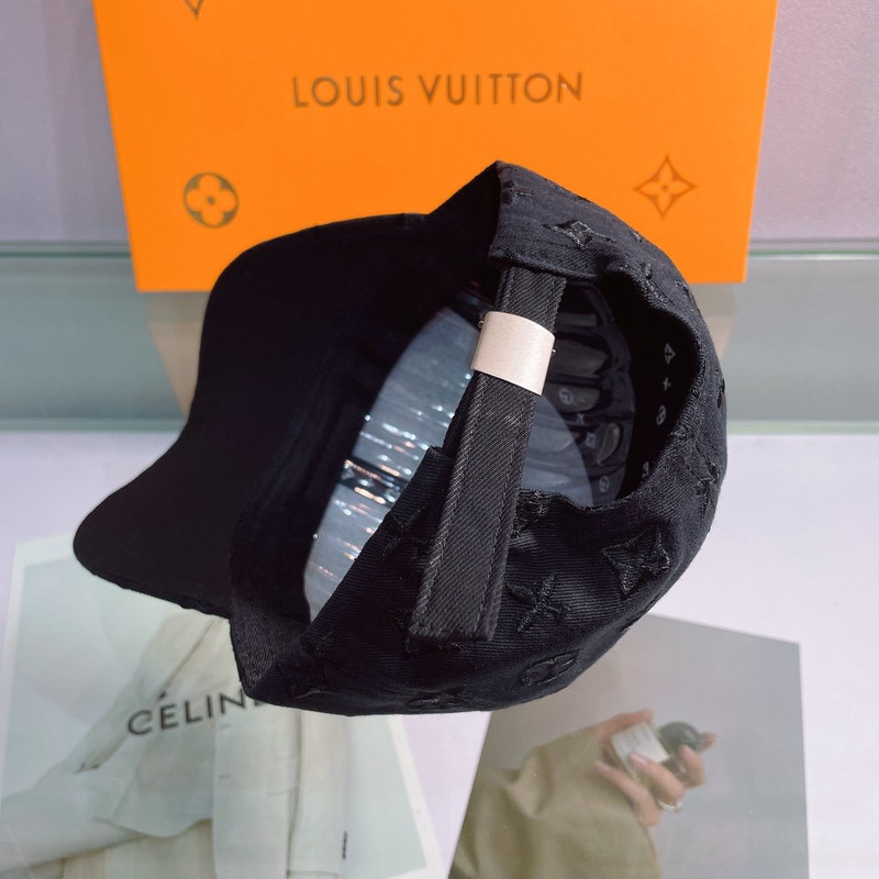 l**is V*t*n embroidered monogram hat black