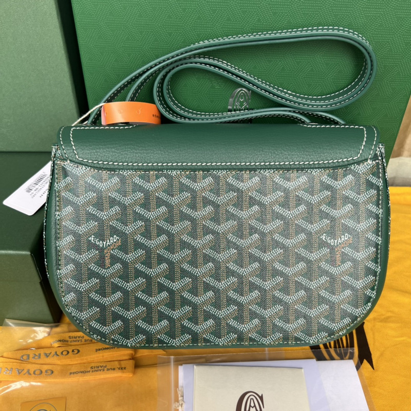 Go*ard 233 Go*ardine canvas & chevroches calfskin green