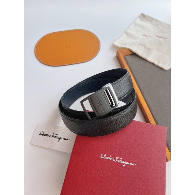 Ferragamo Reversible and Adjustable Belt Black