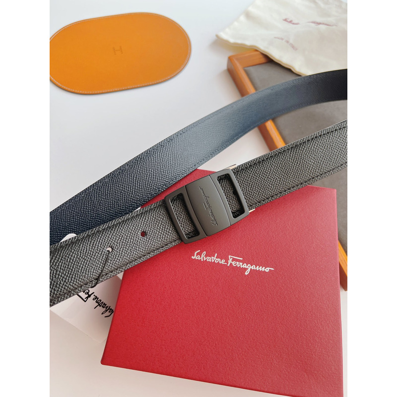 Ferragamo Reversible and Adjustable Belt Black