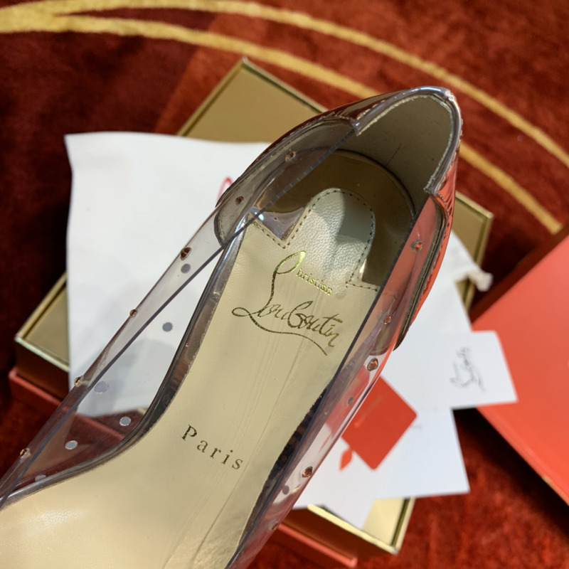 Ch**an louboutin follies strass embellished mesh pumps 8.5cm gold