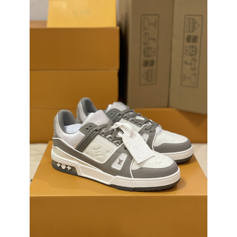 l**is V*t*n trainer sneaker low white gray