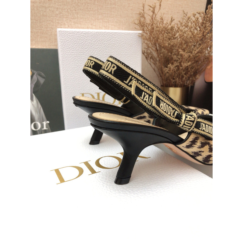 D*or leopard slingback pumps 4.5cm