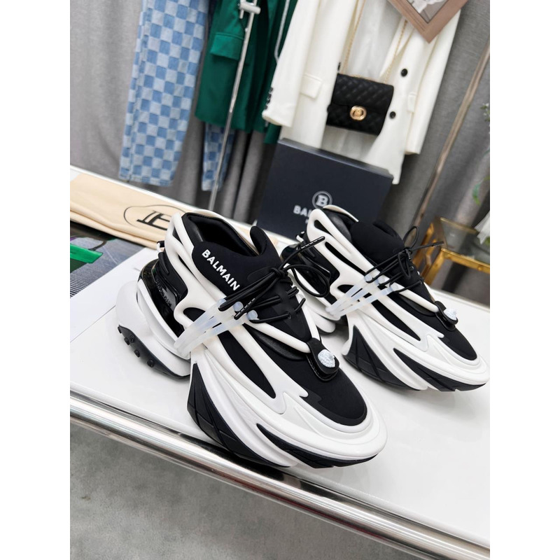 Balmain Unicorn Sneakers White and Black