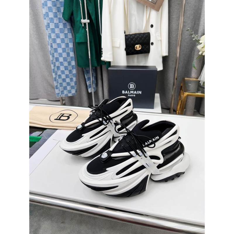 Balmain Unicorn Sneakers White and Black