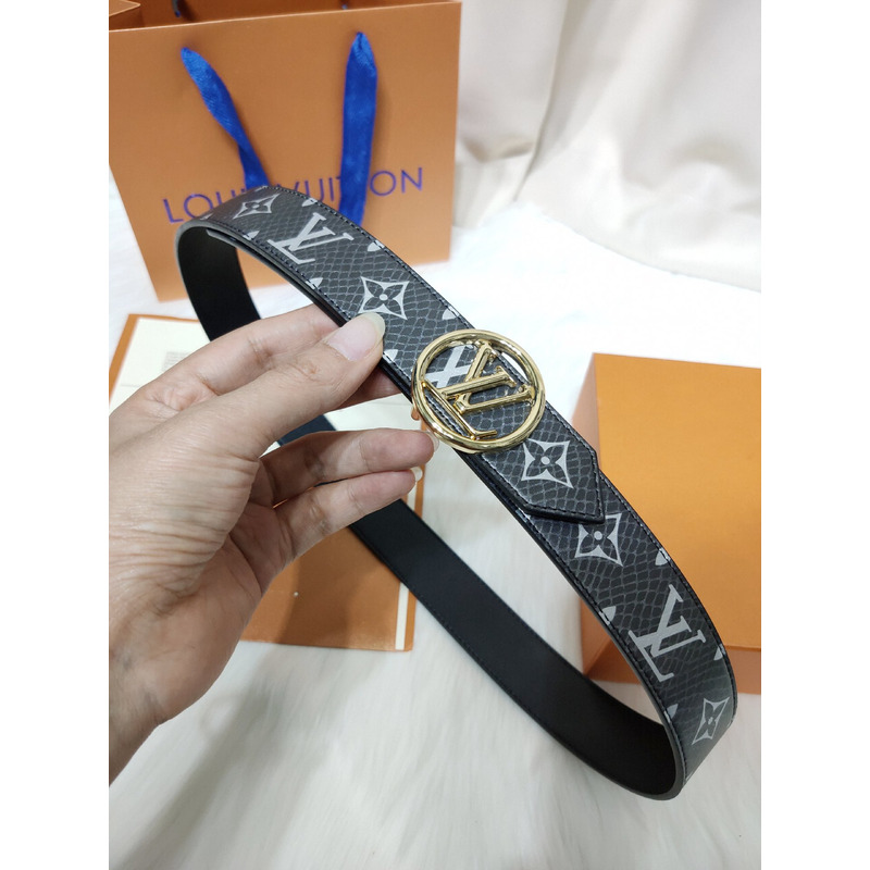 l**is V*t*n gold-tone circle 35mm belt silver