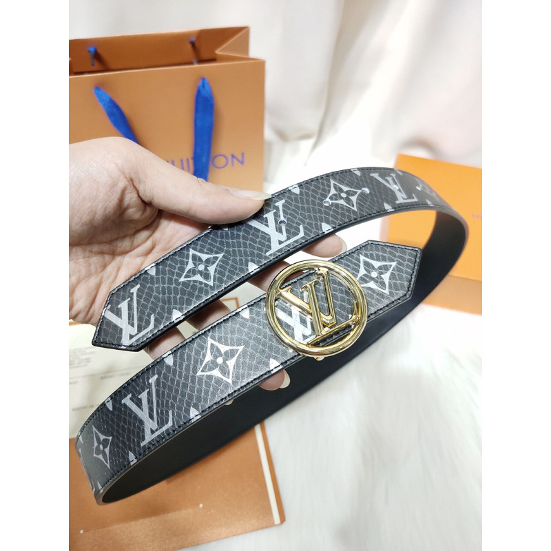 l**is V*t*n gold-tone circle 35mm belt silver