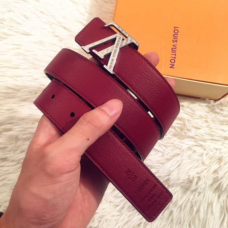 LV INITIALS 40MM REVERSIBLE BELT BROWN