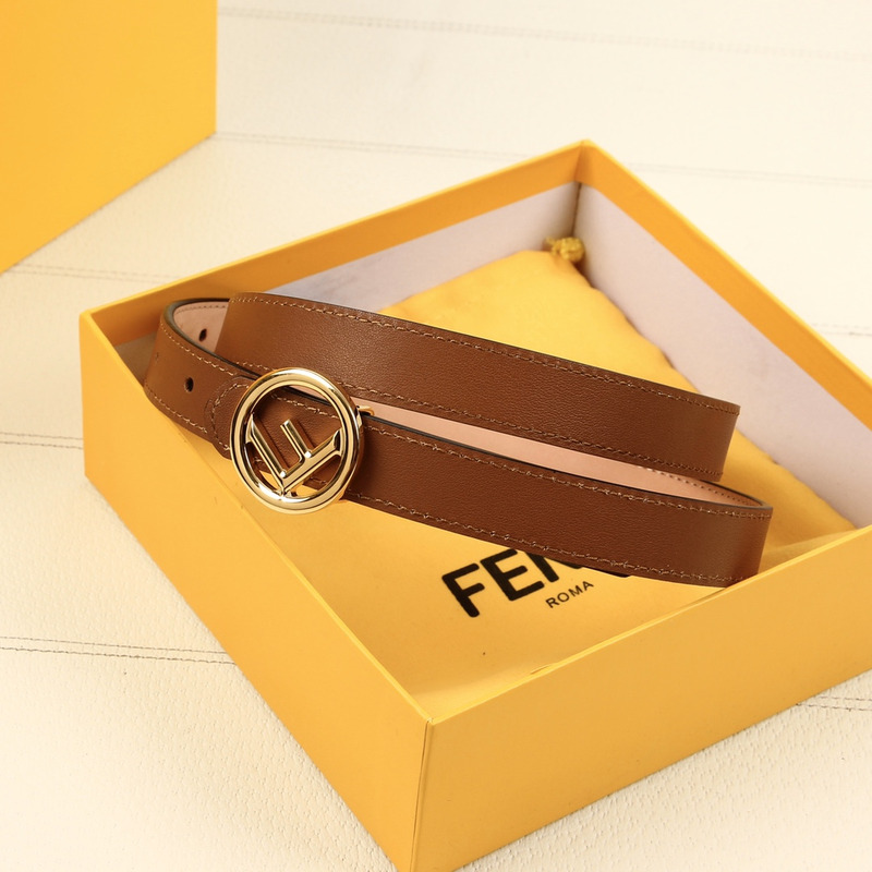 F**di nude leather belt