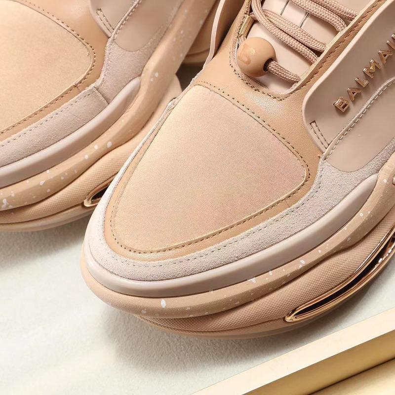 Balmain B-Bold Low-Top Sneaker Khaki