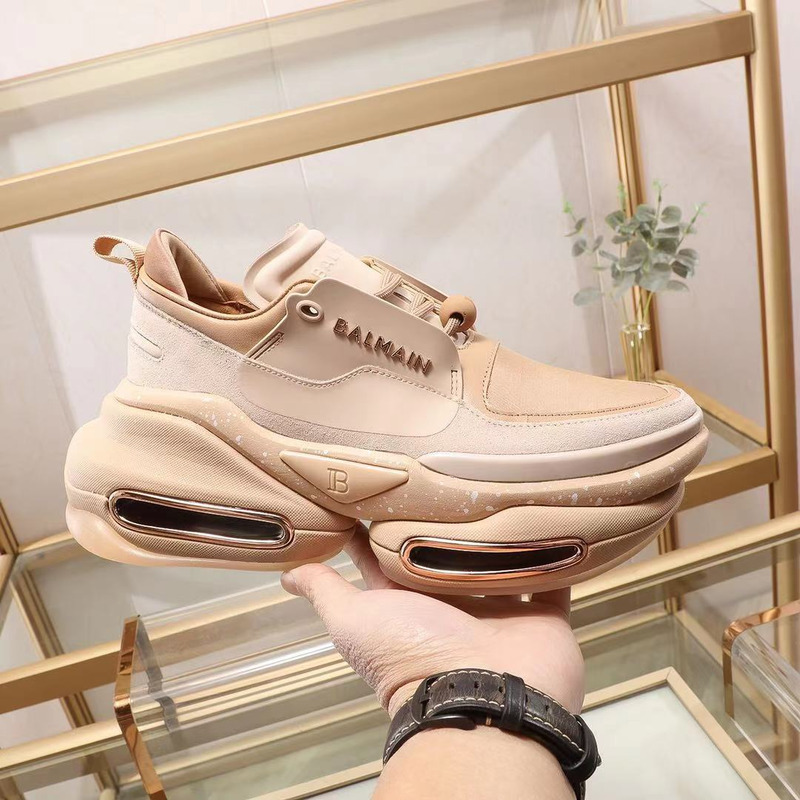 Balmain B-Bold Low-Top Sneaker Khaki