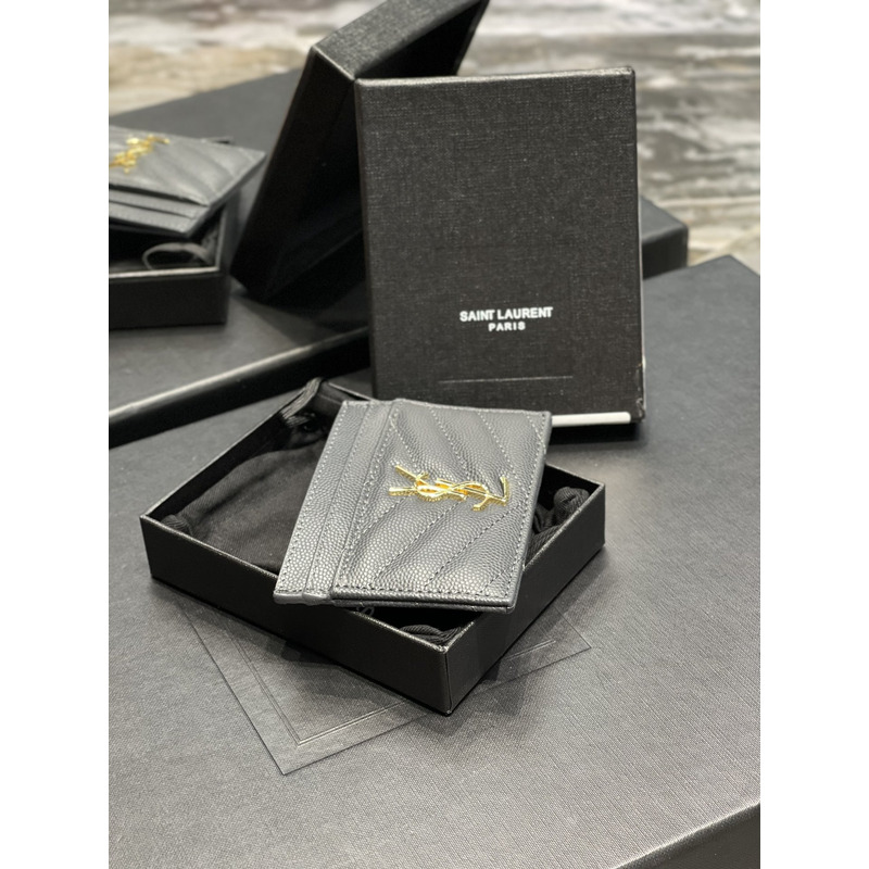 Saint Laurent Monogram Card Hold Grey