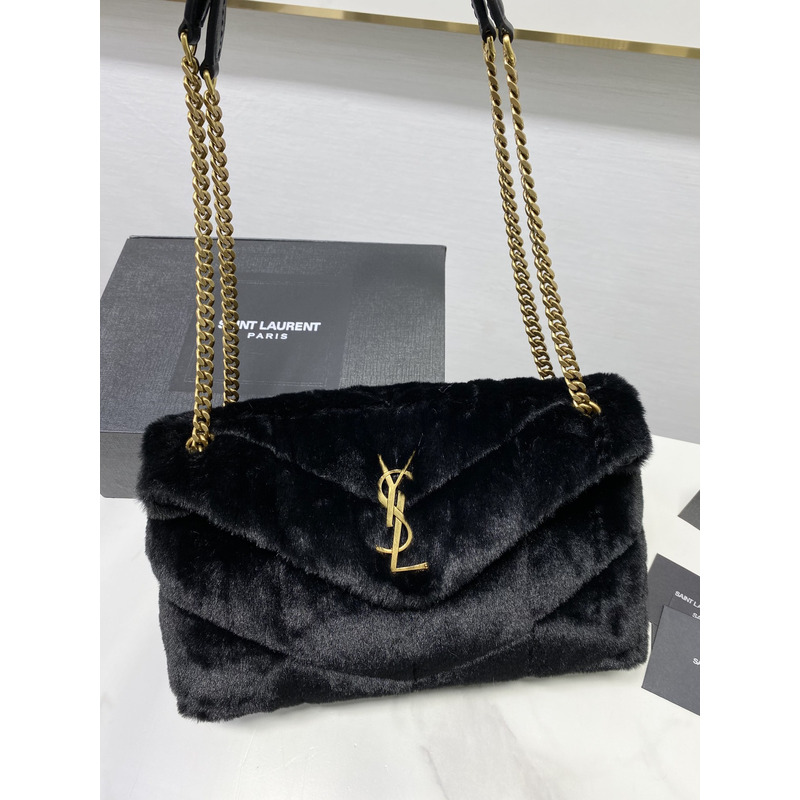 Saint Laurent LOULOU CHAIN BAG IN "Y"-QUILTED SUEDE
