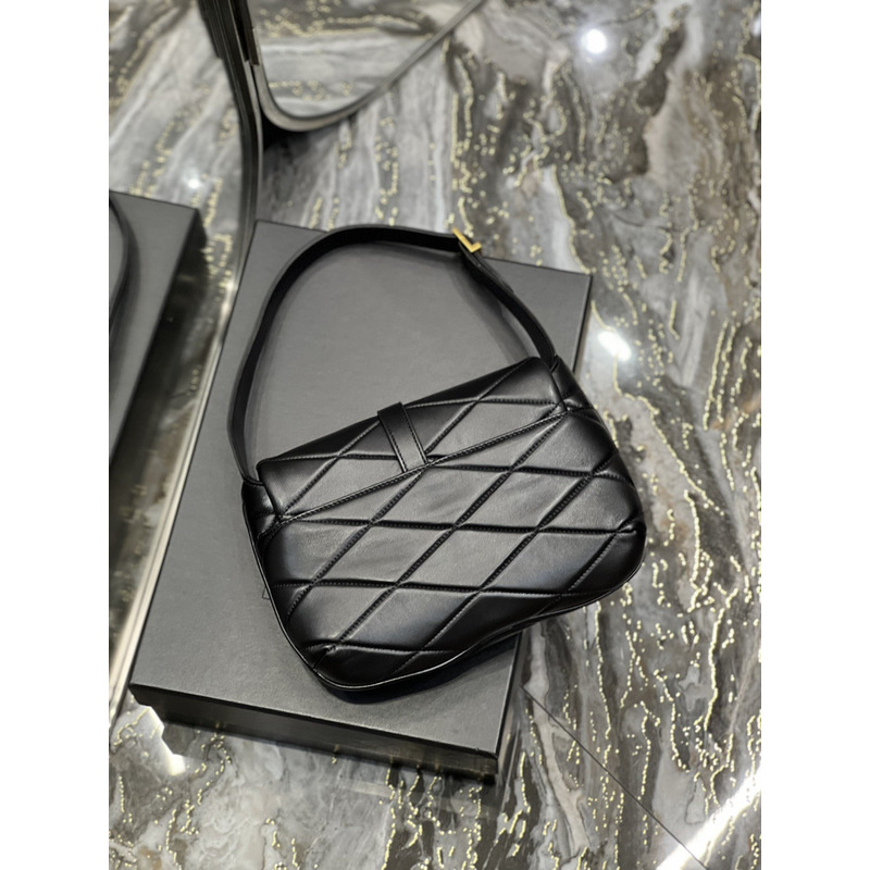 Saint Laurent LE57 Quilted Lambskin Shoulder Bag Black