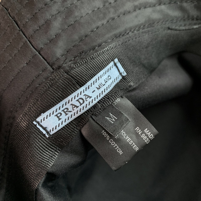 Pra*a re-nylon bucket hat black