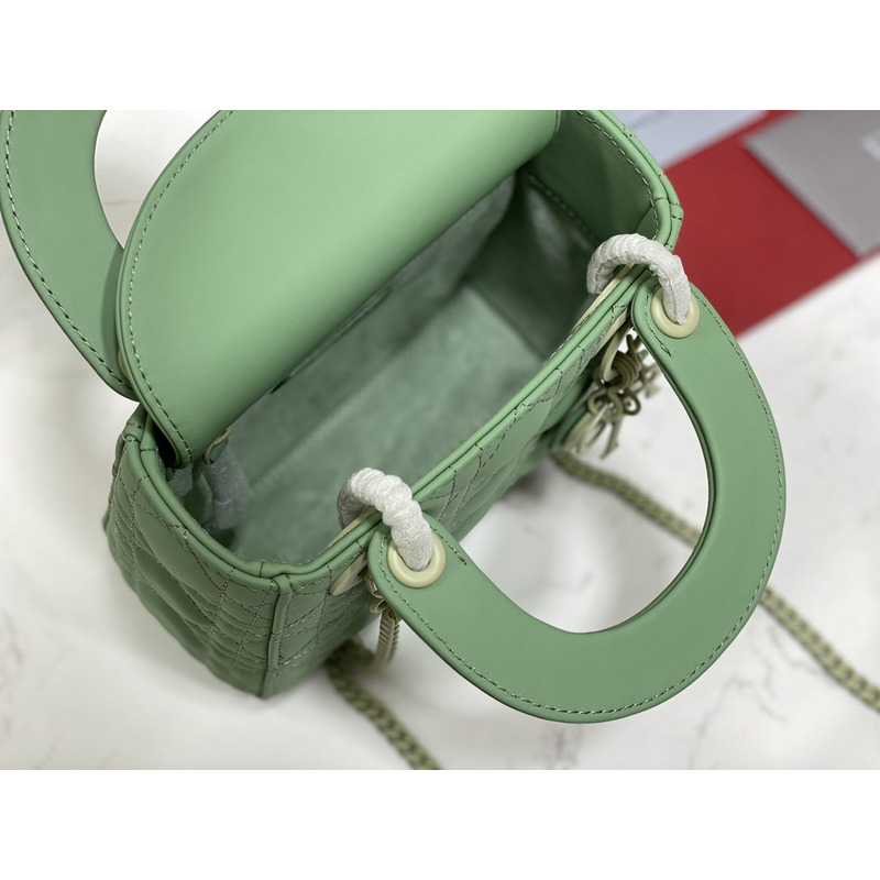 D*or mini lady D*or bag jade green