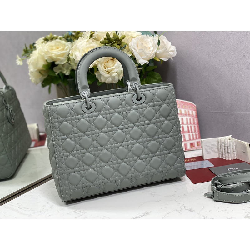 D*or large lady D*or bag gray