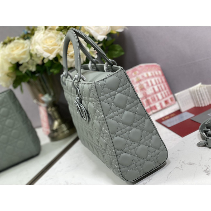D*or large lady D*or bag gray