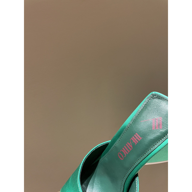 TheAttico Devon satin sandals  Green