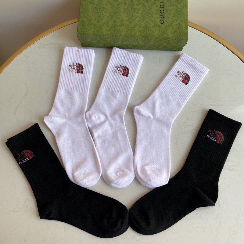 g*u*i x the n0*h F**e cotton crew socks (5-pair)