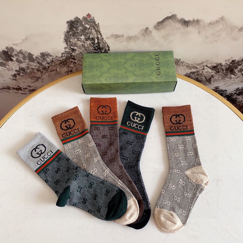 G*u*i retro gg cotton crew socks (4-pair)