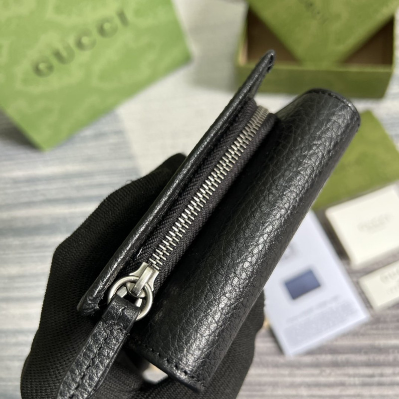 G*u*i gg marmont card case wallet black leather