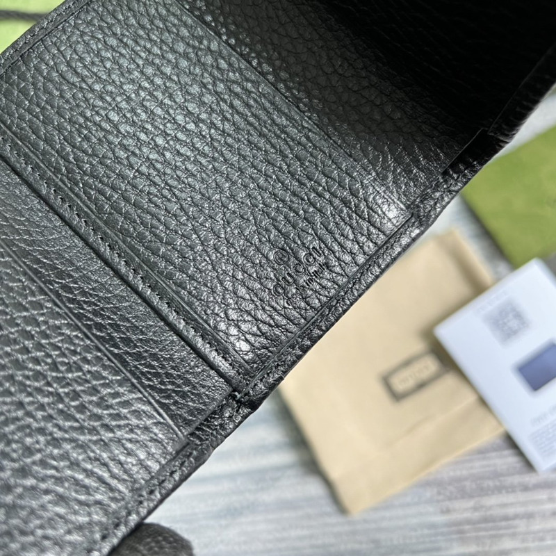 G*u*i gg marmont card case wallet black leather