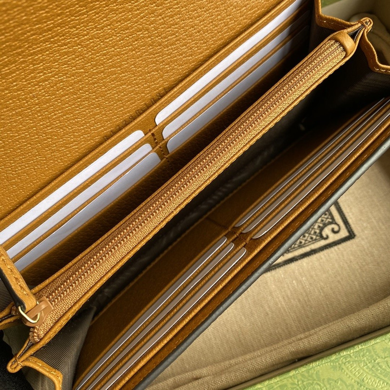 G*u*i x kai gg continental wallet camel/ebony