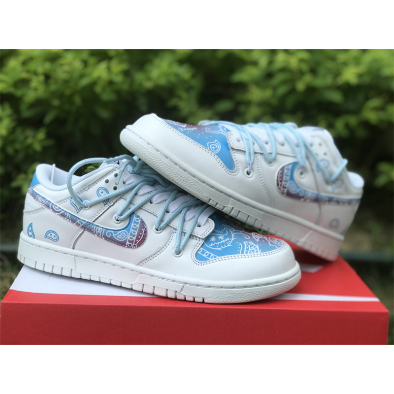 Nike Dunk Low Retro Cashew Flower in white& Blue