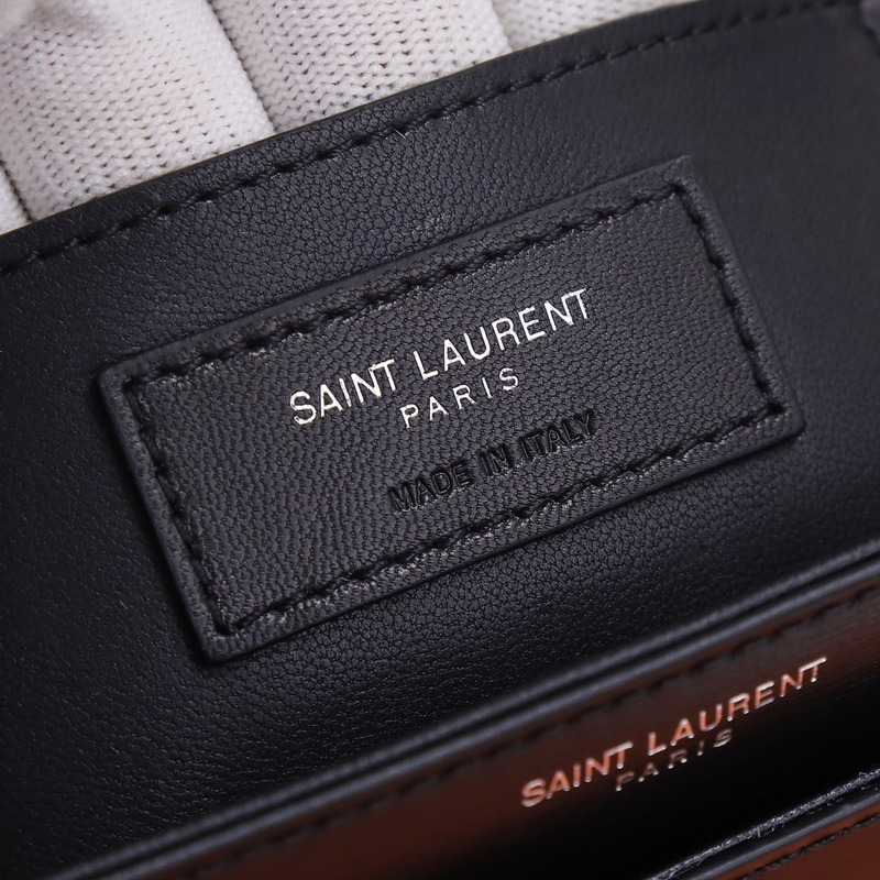Saint Laurent Solferino Medium Leather Crossbody Bag Black
