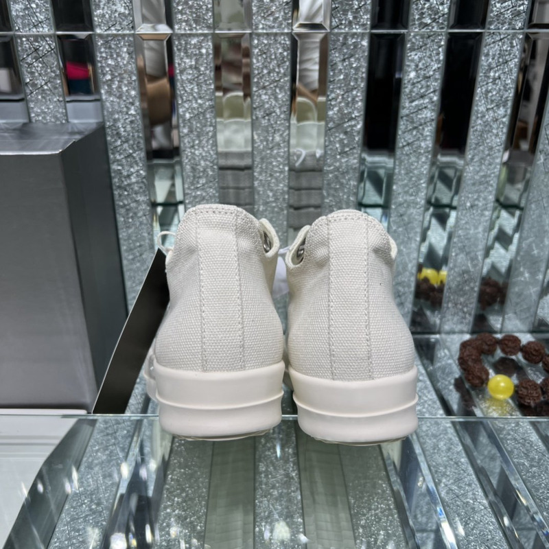 Rick Owens SS22 Fogachine Fatjace Jumbo Ramones Low Sneakers White