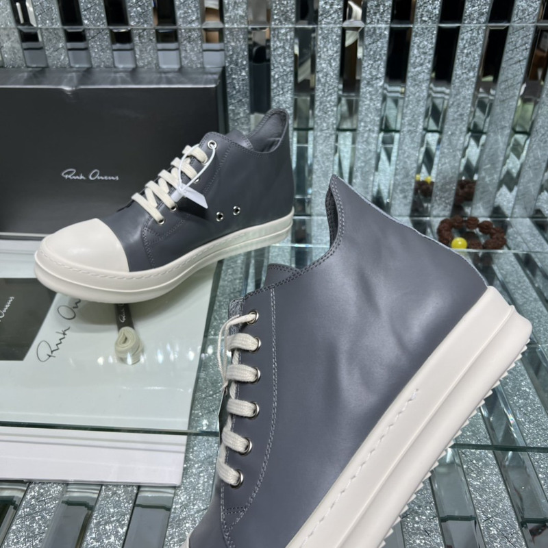 Rick Owens Classic Low Sneakers Grey-blue