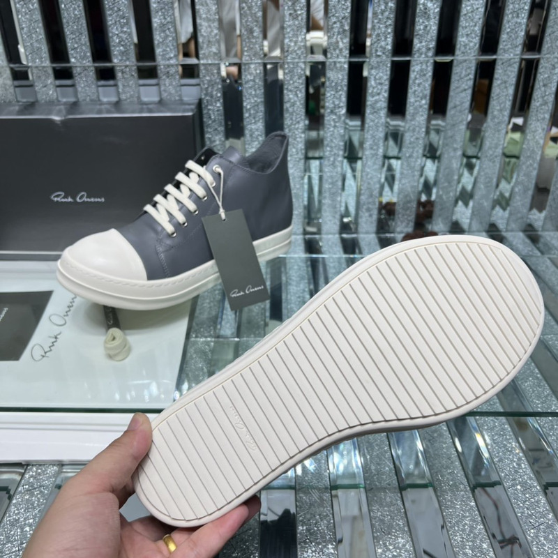 Rick Owens Classic Low Sneakers Grey-blue