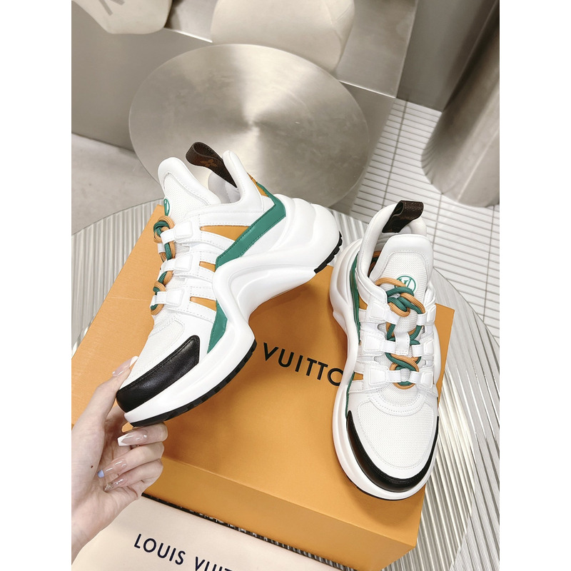l**is V*t*n lv archlight trainers white/green/black