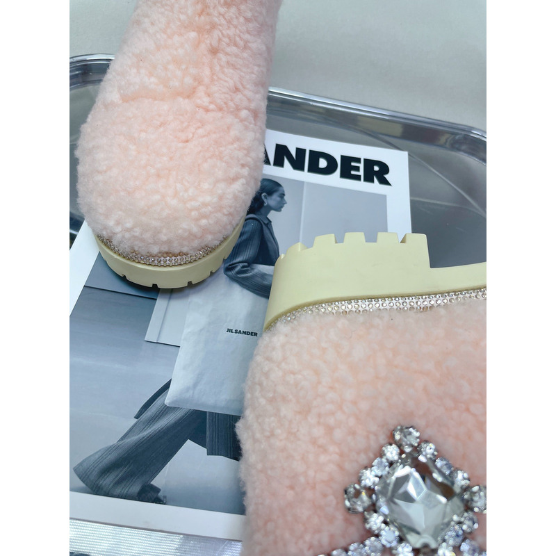 Rene Caovilla Shearing Boots Pink