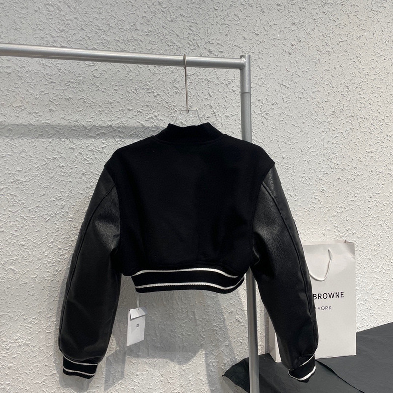 Givenchy Cropped Bomber Jacket Black