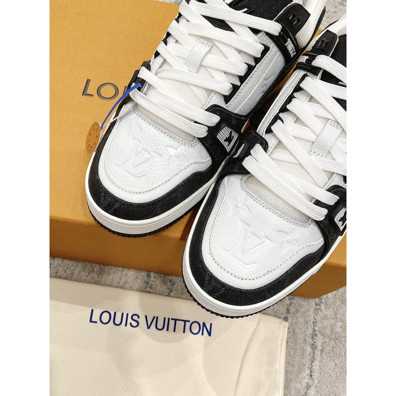 l**is V*t*n monogram lv trainer sneaker black