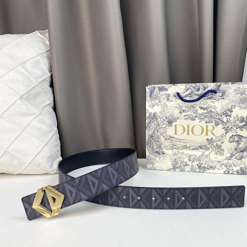 d*or black cd Di*m*nd canvas and smooth calfskin gold